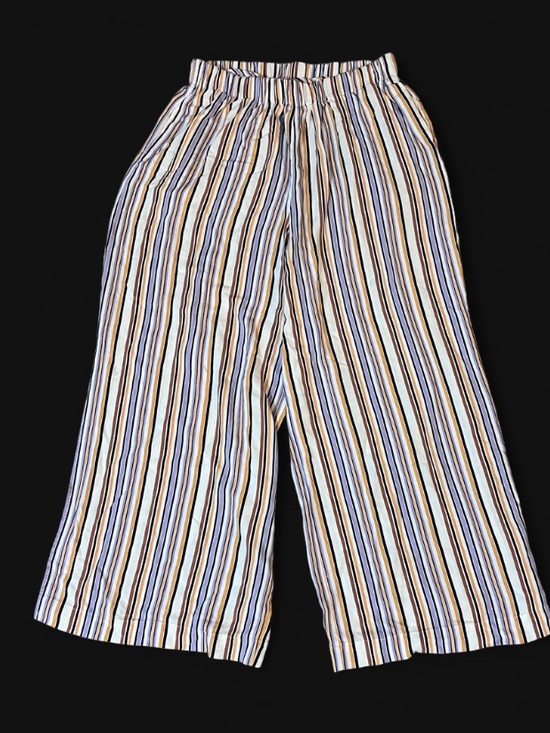 Cupshe Pants - CUPSHE Striped Wide-Leg Cropped Pants Size Large